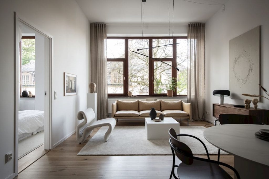 Warm Minimalist Living Room Coco Lapine Designcoco Lapine Design 6234