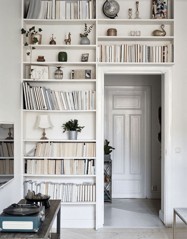 4 stylish doorway bookshelves - via cocolapinedesign.com