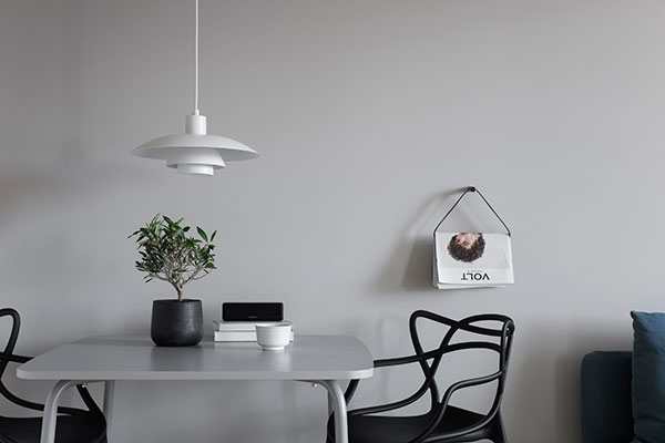 Compact home in grey - via Coco Lapine Design blog