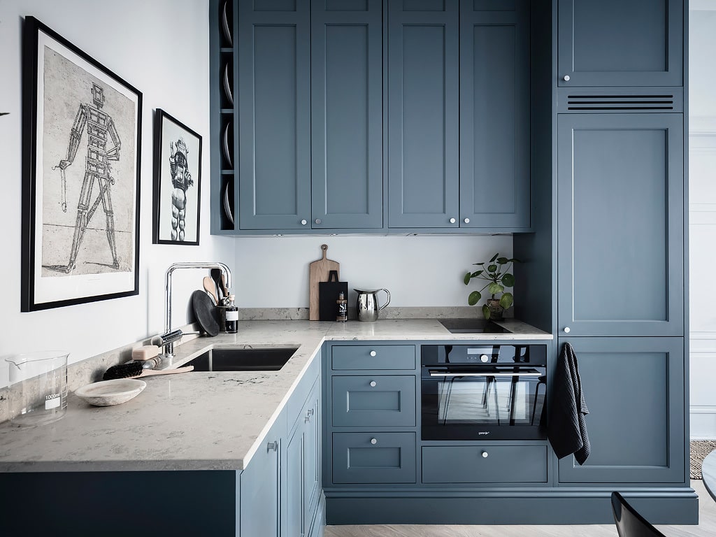 Blue Kitchen Cabinets, Classy & Elegant