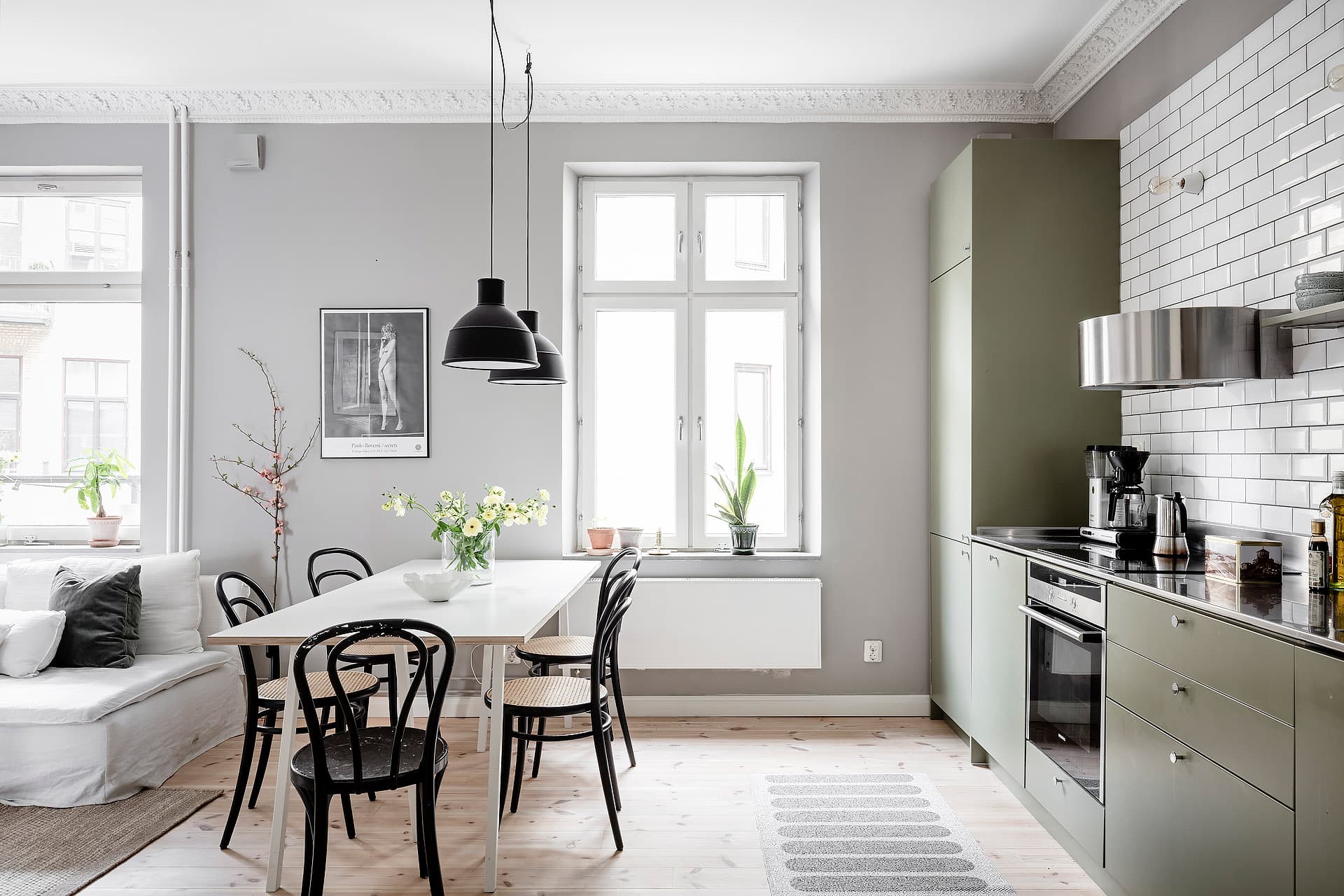 Gorgeous Grey Home With An Olive Kitchen Coco Lapine Designcoco Lapine Design