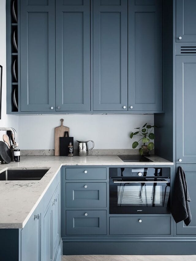 19 inspiring kitchen designs with blue cabinets - COCO LAPINE DESIGN