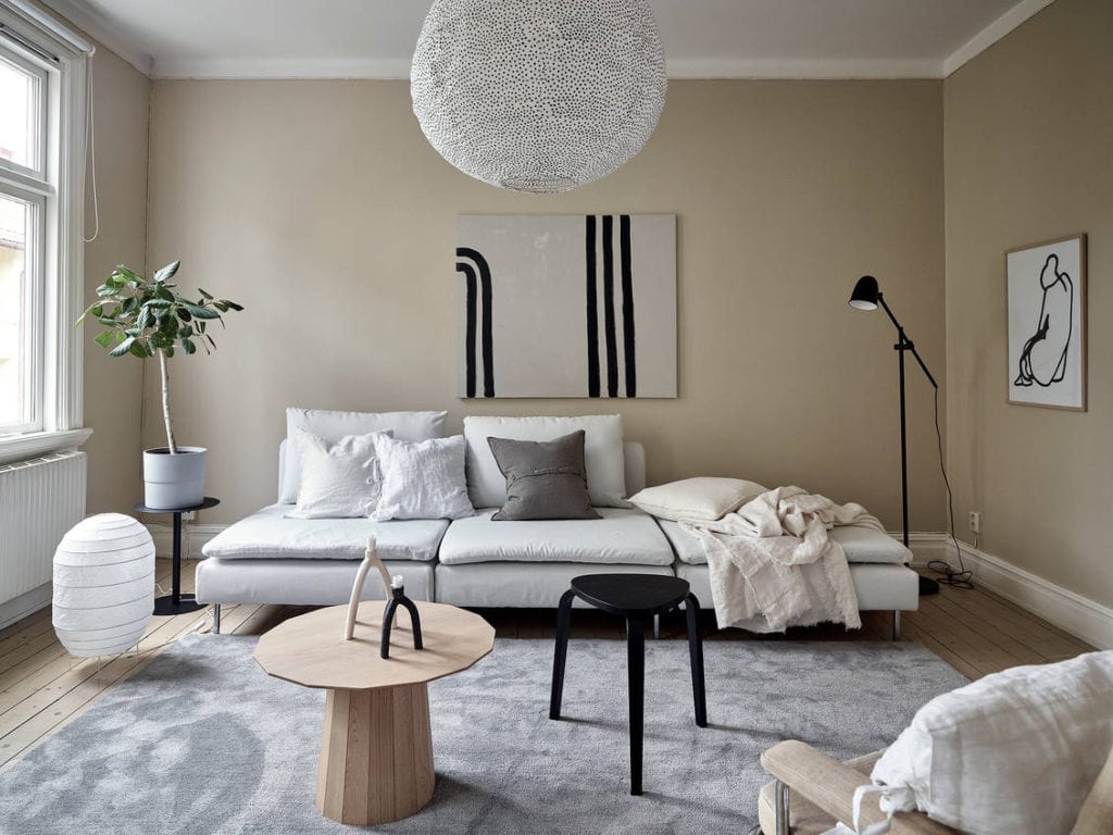 Fresh beige living room - COCO LAPINE DESIGNCOCO LAPINE DESIGN